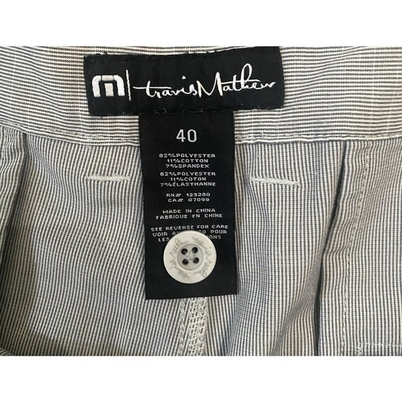 TRAVIS MATHEW Men’s Size 40 Gray Stripe‎ Lightweight Performance Stretch Shorts - Picture 2 of 10